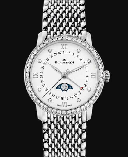 Review Blancpain Villeret Watch Review Quantième Phase de Lune Replica Watch 6126 4628 MMB - Click Image to Close